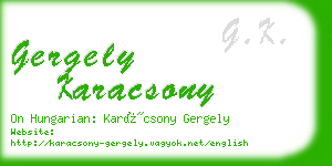 gergely karacsony business card